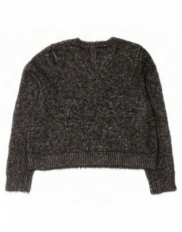 Marks & Spencer Γυναικείο πουλόβερ με λαιμόκοψη UK 14 Large Black Flecked