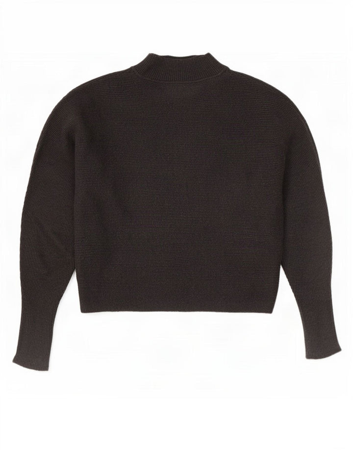 Maglione corto oversize con collo dolcevita corto da donna Zara UK 10 piccolo grigio