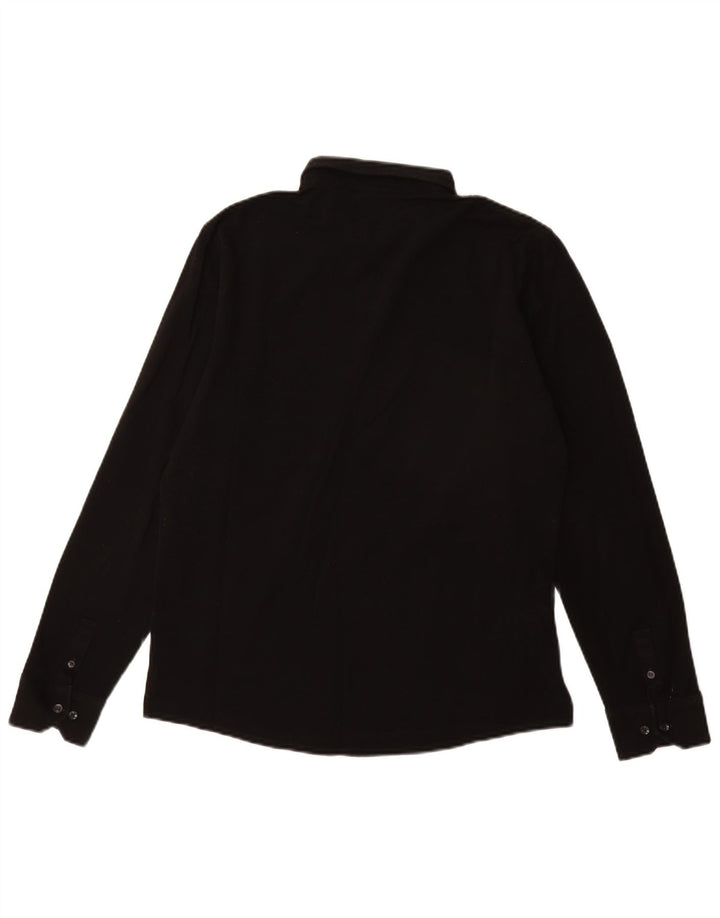 LACOSTE Mens Pullover Shirt Size 3 Small Black Cotton