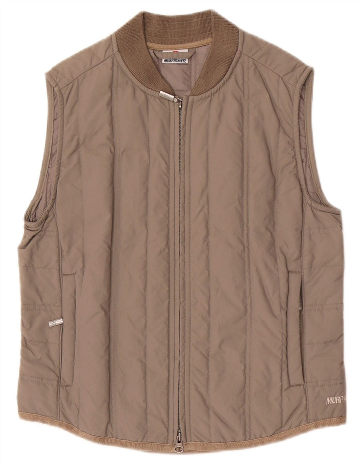 Murphy & Nye Womens Padded Gilet UK 10 Small Brown Polyamide