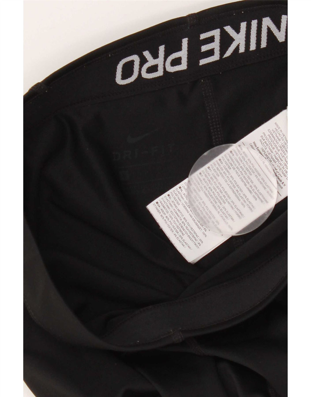 Nike Womens Capri Graphic Leggings UK 8 Small Black Polyester