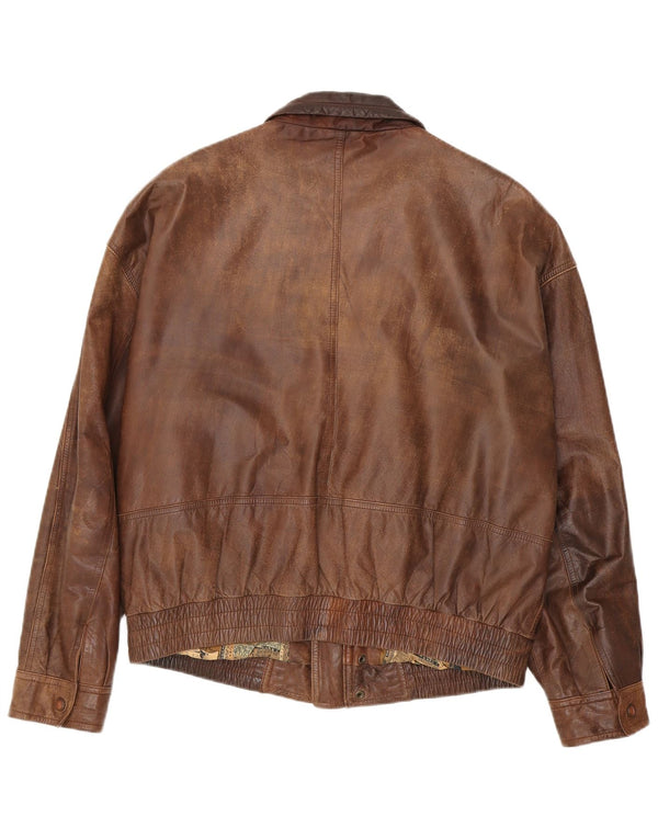Giacca in pelle da uomo Trapper IT 52 XL Marrone