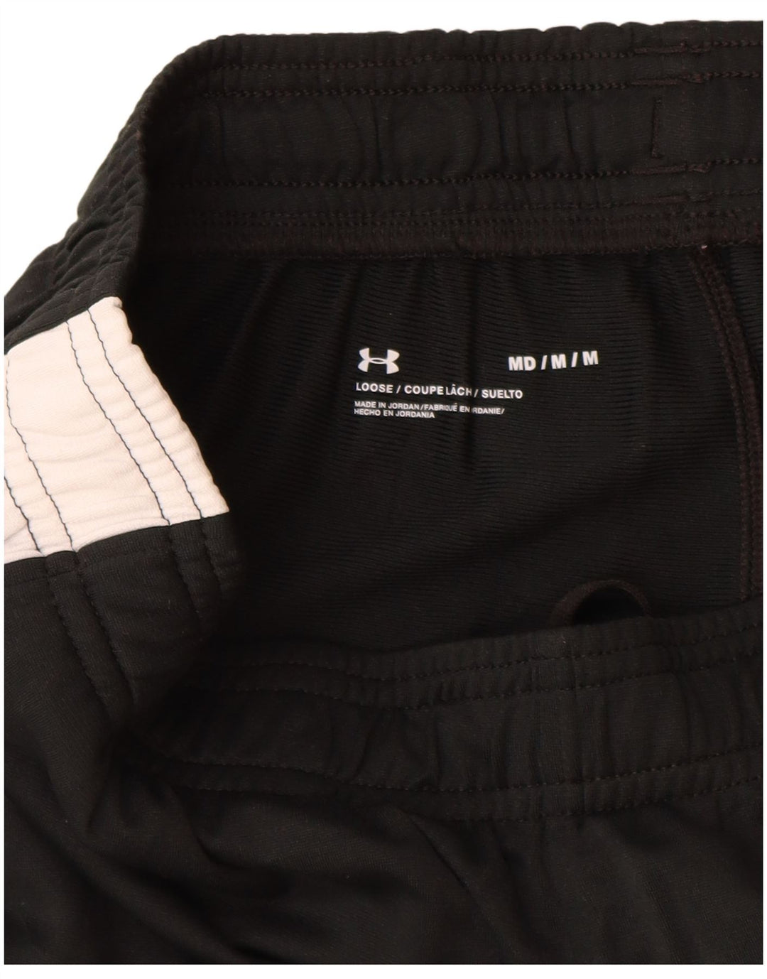 Under Armour Boys Tracksuit Trousers 9-10 Years Medium Black Colourblock