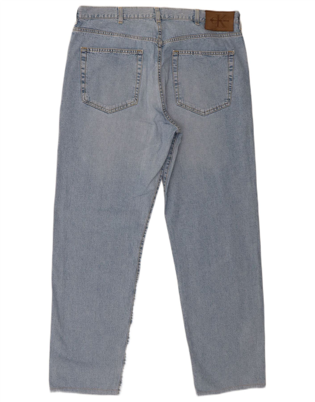 Calvin Klein Mens Straight Jeans W38 L29 Blue Cotton