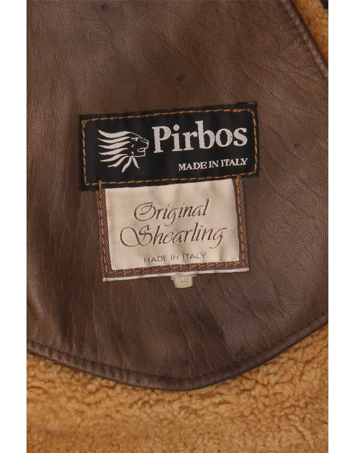 Pirbos Herre Shearling Jacket IT 58 4XL Brun Shearling