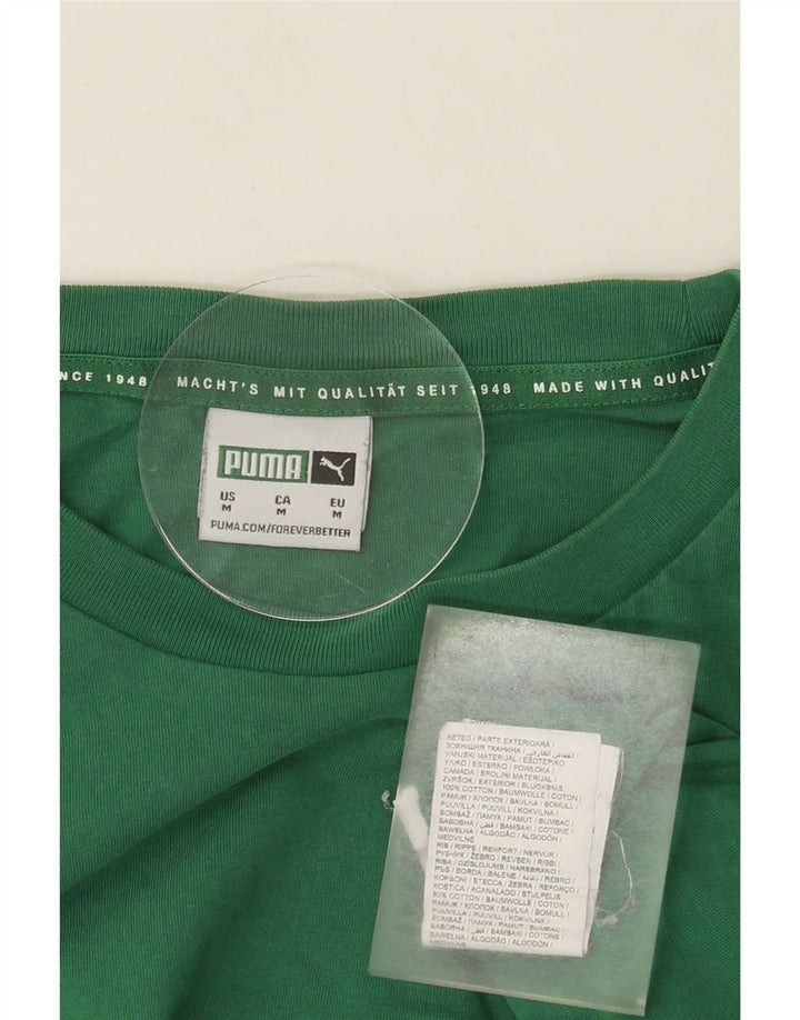 Puma T-Shirt Graphic Homme Vert Moyen Coton