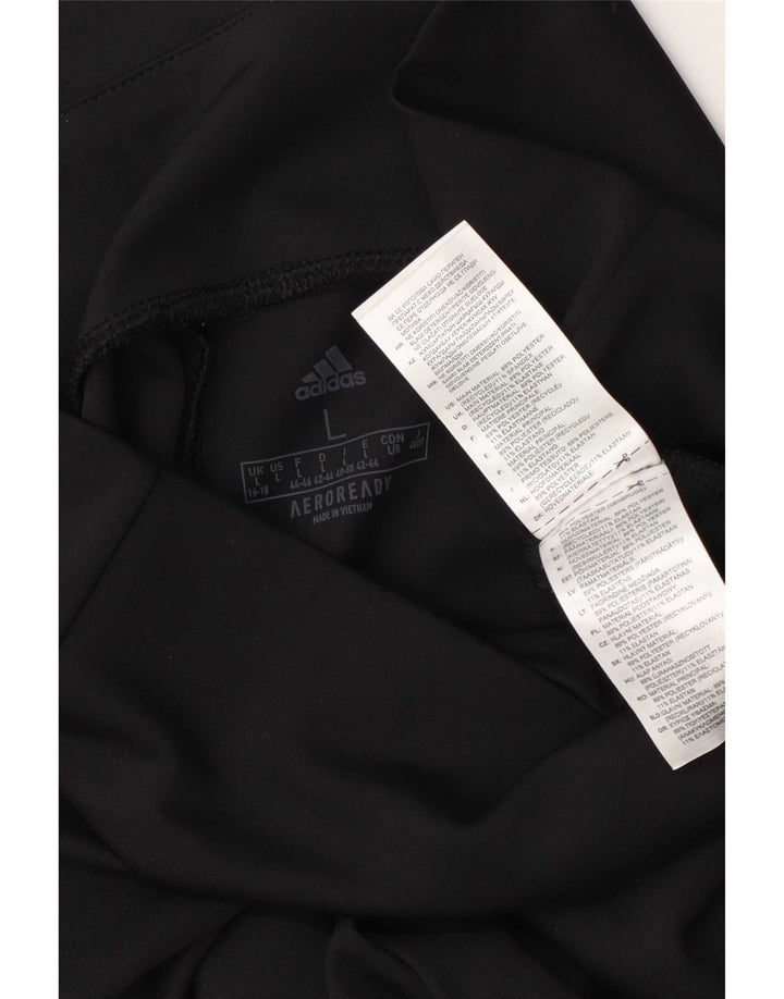 Adidas Womens Aeroready Leggings UK 16/18 Large Black Polyester
