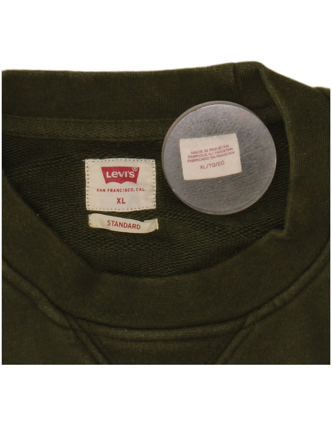 Levi's Mens Standard Sweatshirt Jumper XL Khaki