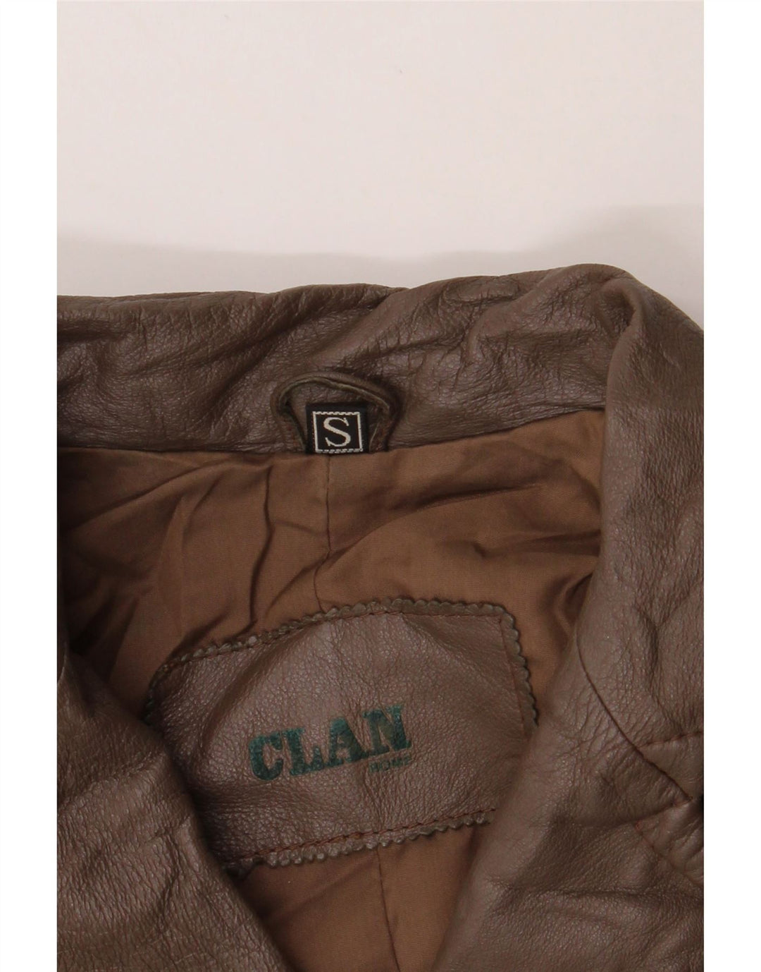 VINTAGE Womens Leather Jacket UK 10 Small Brown Vintage Vintage and Second-Hand Vintage from Messina Hembry 