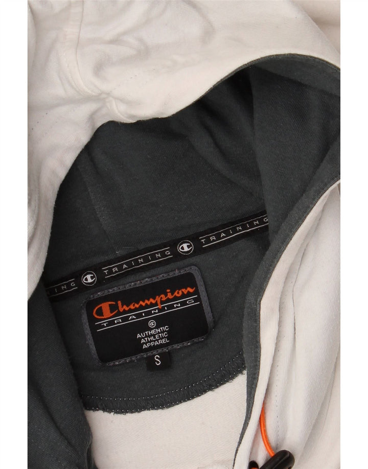 Champion Mens Graphic Hoodie Jumper Small White
