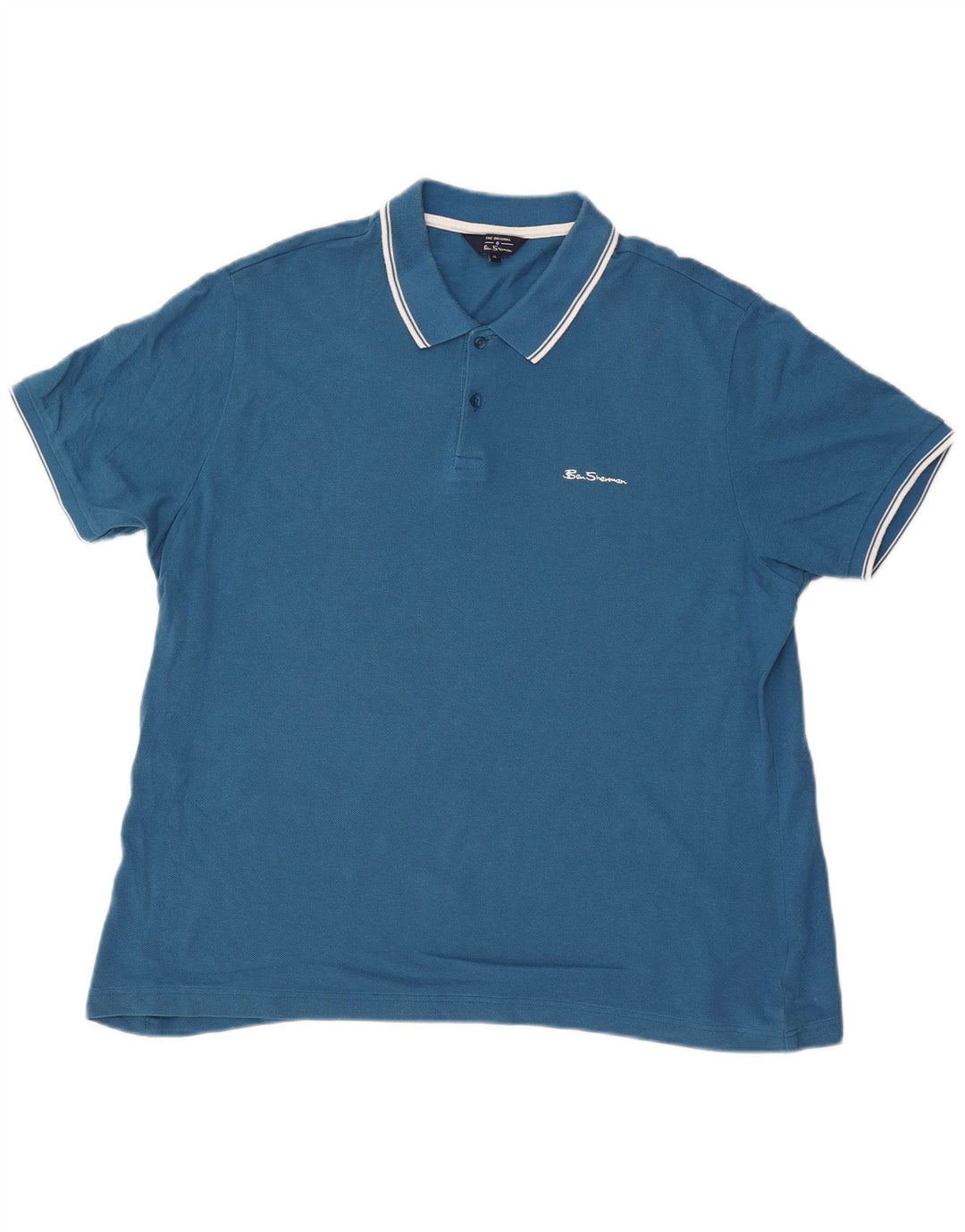 Ben Sherman Mens Polo Shirt XL Blue Cotton