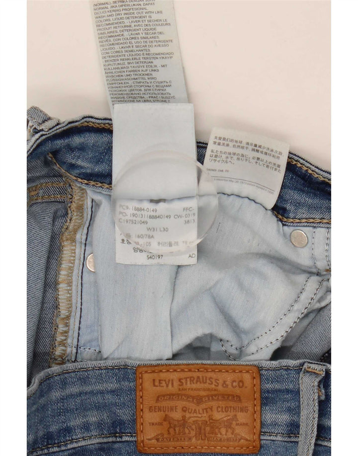 Levi's Womens 712 Crop Slim Jeans W31 L25 Blue Cotton