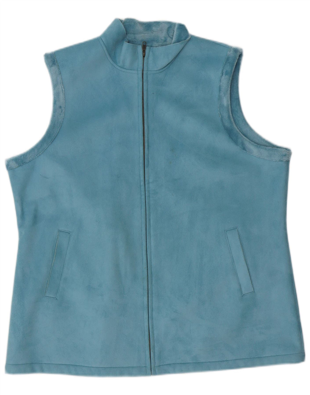 ORVIS Mens Fleece Gilet UK 40 Large Blue Polyester