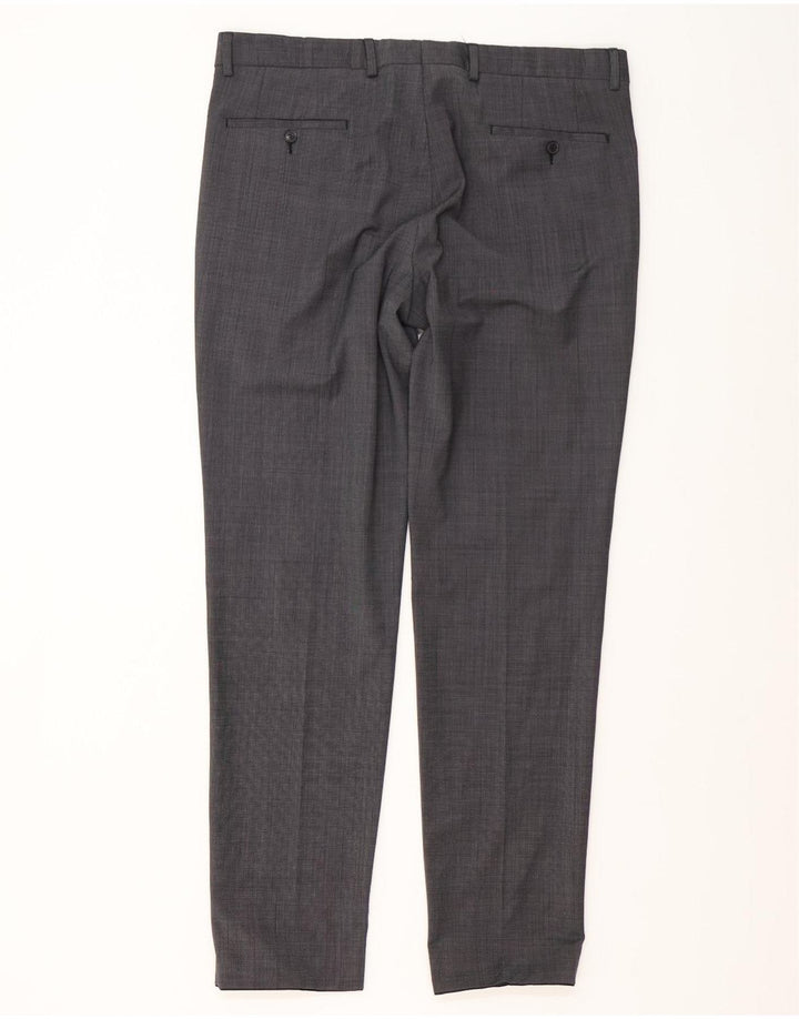S.Oliver Herren-Anzug mit 2 Knöpfen, UK 46, 3XL, W38, L32, Grau, Polyester