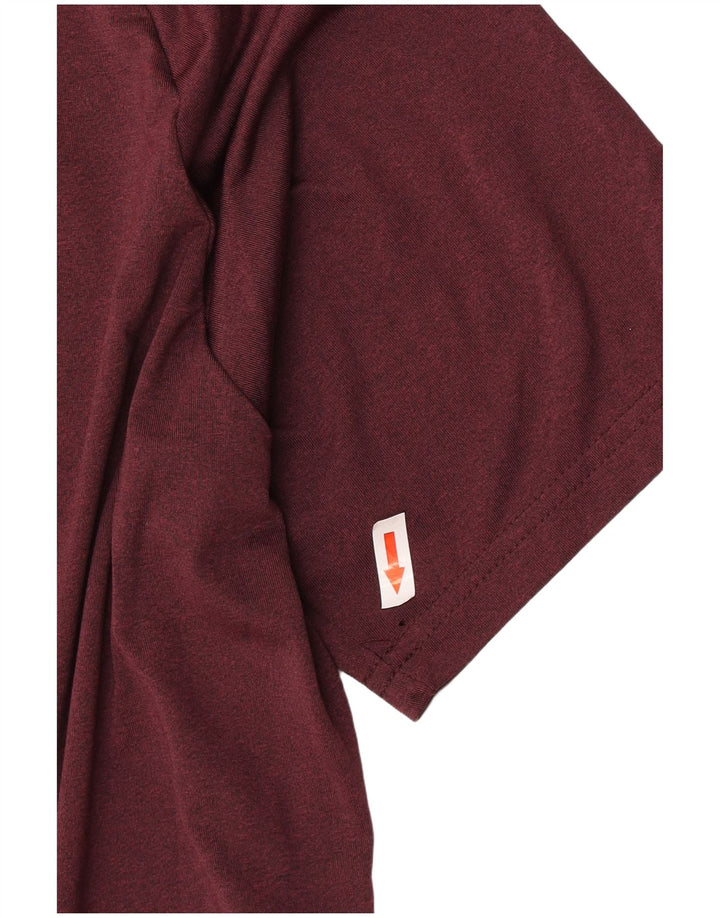 Mountain Warehouse Mens T-Shirt Top Large Burgundy Polyester