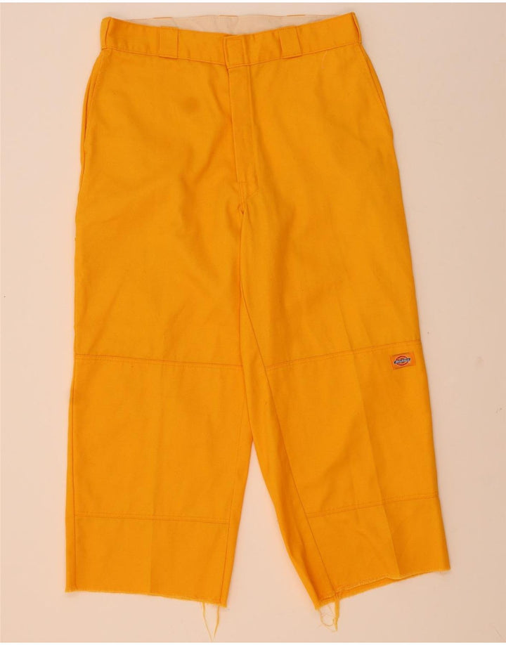 Dickies Pantaloni cargo corti da uomo W34 L24 poliestere giallo