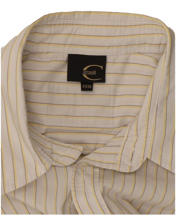 Just Cavalli herreskjorte 3XL hvid nålestribe