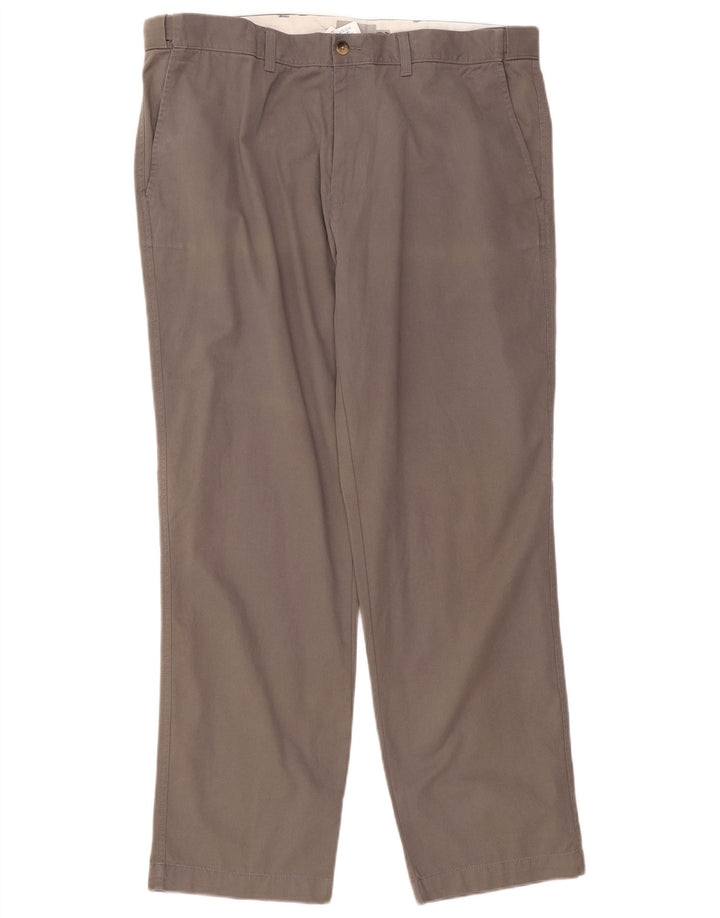 Marks & Spencer Mens Regular Fit Chino Trousers W40 L31 Grey Cotton