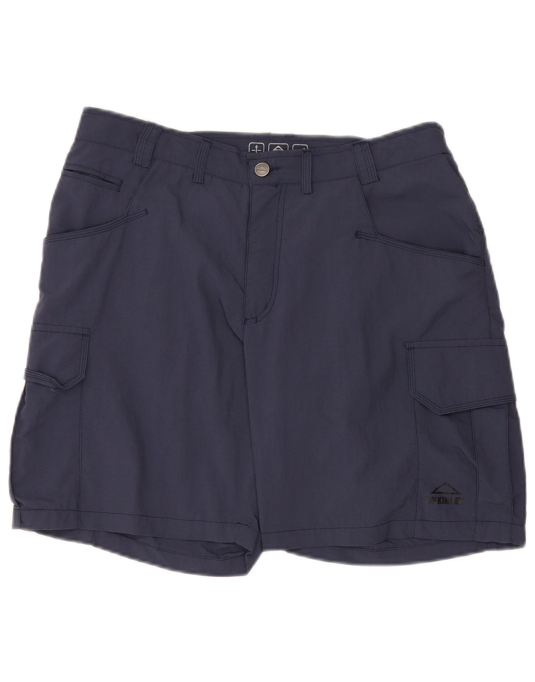 McKinley Mens Cargo Shorts W33 Medium Navy Blue Polyamide