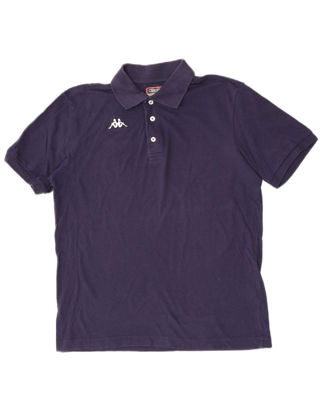Kappa Mens Polo Shirt Large Navy Blue Cotton