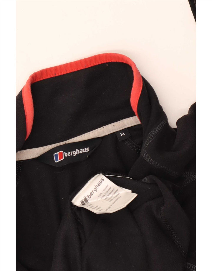Berghaus Mens Zip Neck Fleece Jumper XL Black Polyester