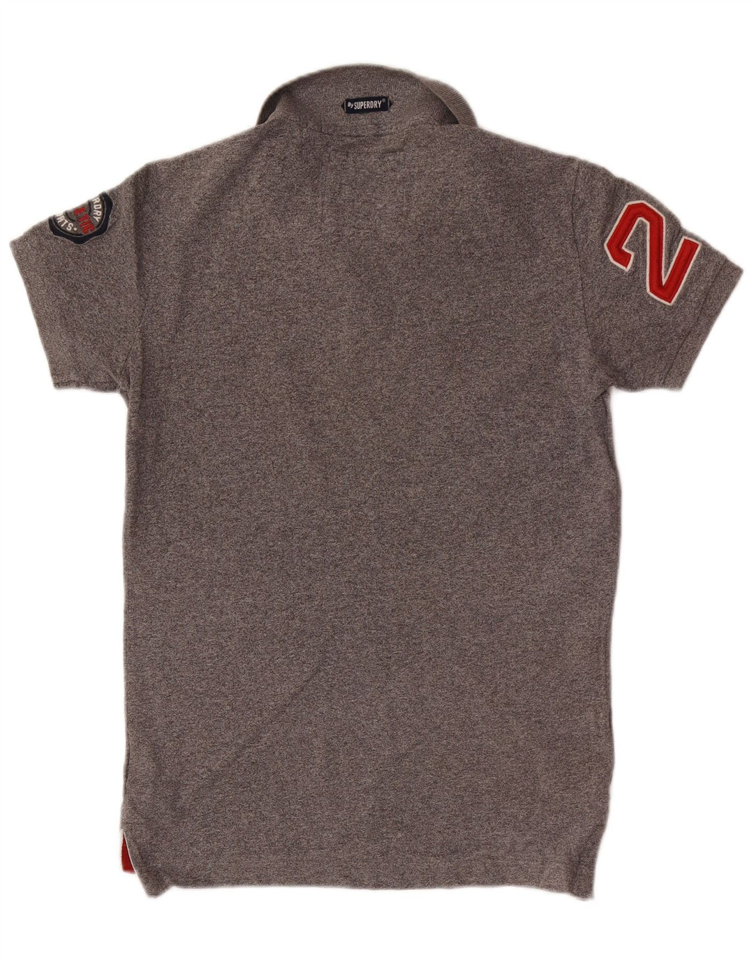 Polo grafica da uomo Superdry Small in cotone grigio