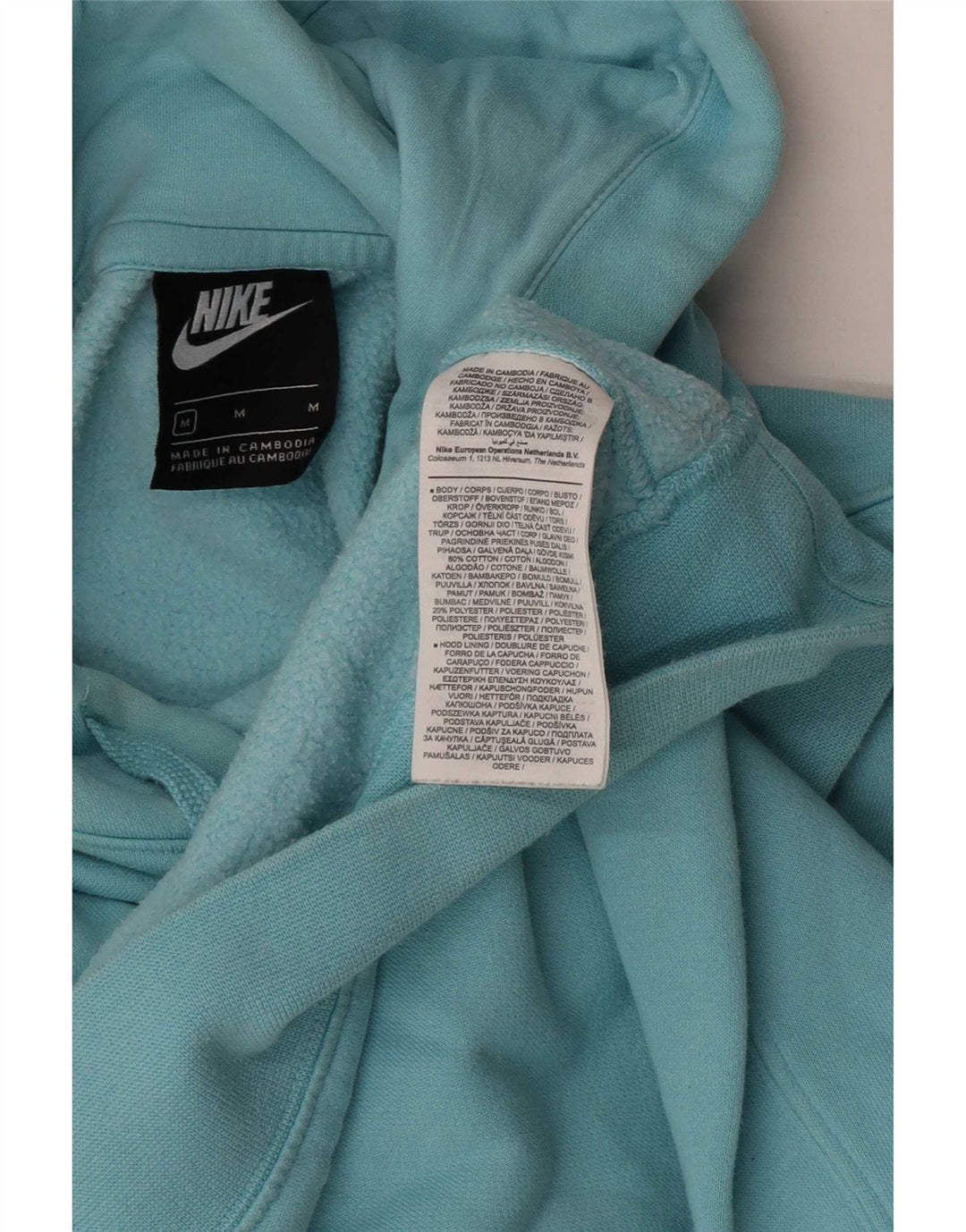 Nike Mens Hoodie Jumper Médio Algodão Azul