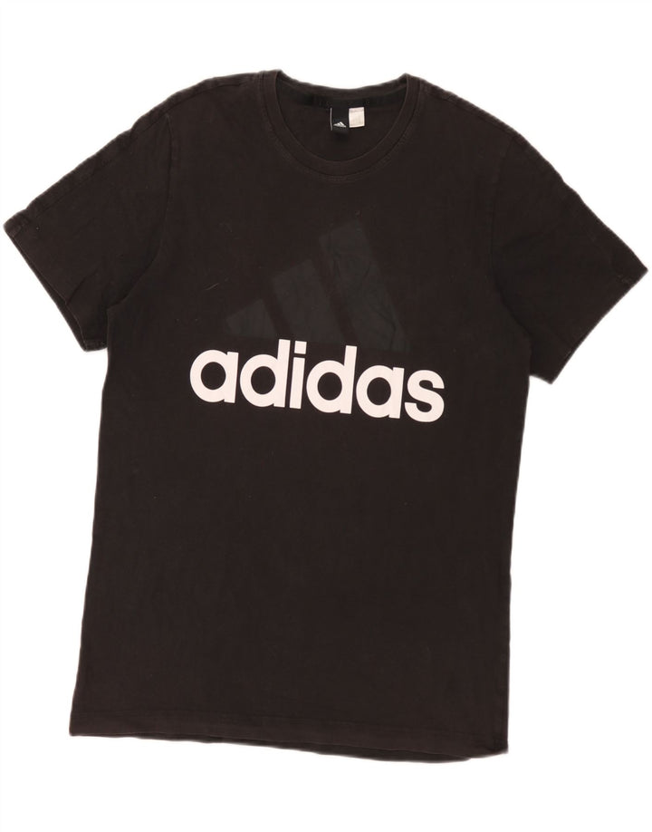 Adidas Herre grafisk T-shirt Top Medium Sort