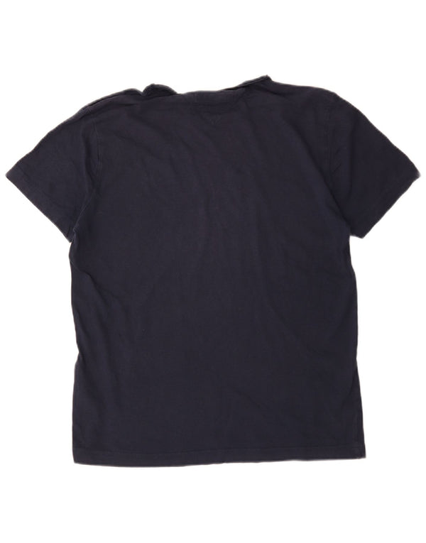 Tommy Hilfiger Mens Graphic T-Shirt Top Medium Navy Blue Cotton