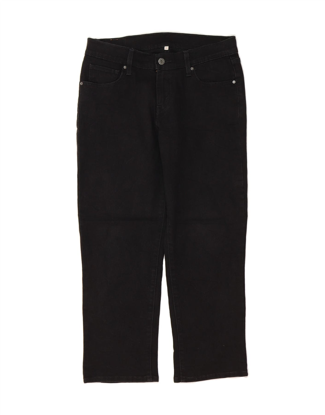 LEVI'S Womens Straight Jeans W26 L25 Black Cotton Vintage Levi's and Second-Hand Levi's from Messina Hembry 