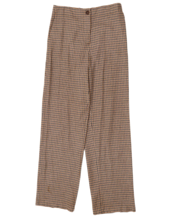 Massimo Dutti Chinobukser til kvinder EU 42 Large W32 L32 Brown Houndstooth