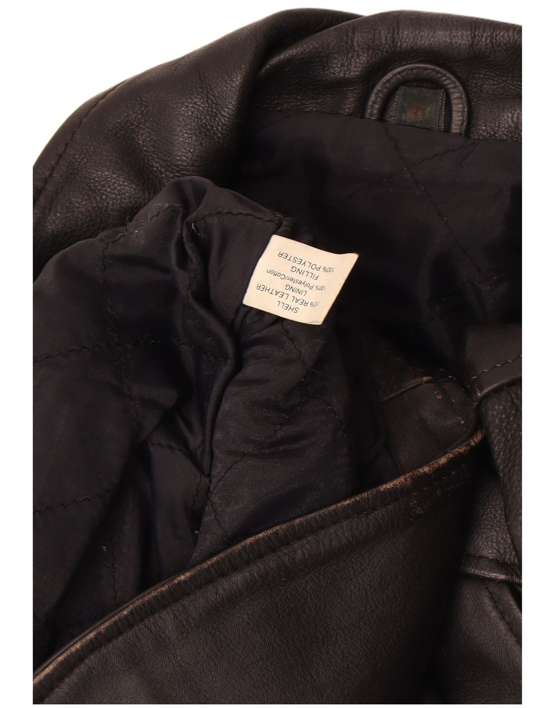 Vintage Mens Leather Biker Jacket UK 36 Small Black Leather