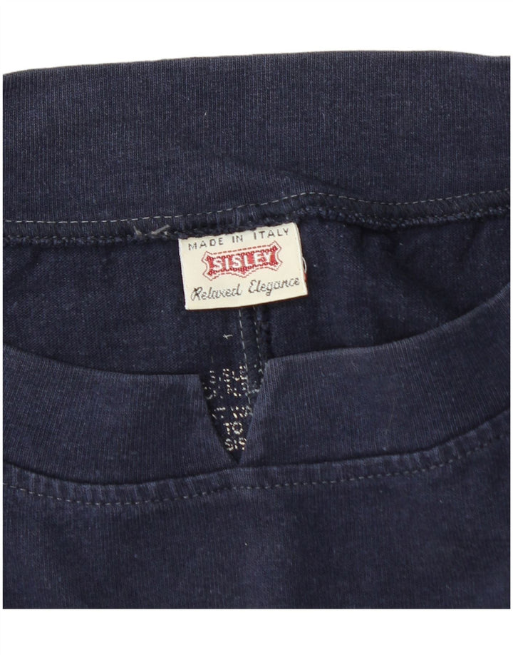 Felpa oversize con grafica da donna Sisley UK 14 medio blu navy
