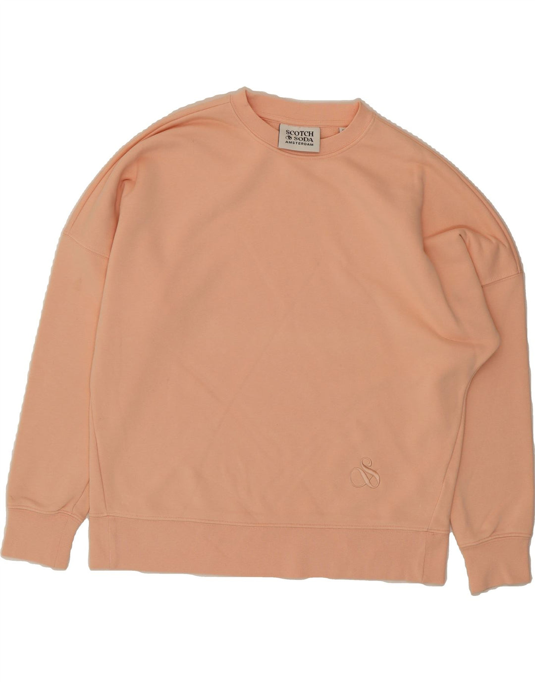 SCOTCH & SODA Mens Oversized Sweatshirt Jumper XS Pink Cotton Vintage Scotch & Soda and Second-Hand Scotch & Soda from Messina Hembry 
