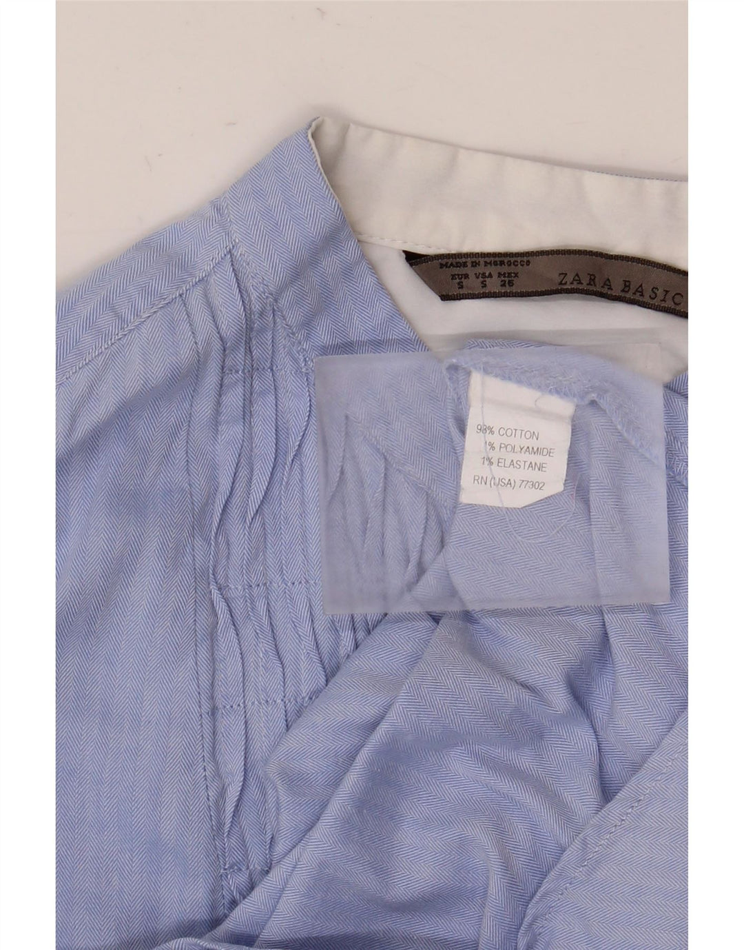 Cămașă Pulover pentru Damă Zara UK 10, Bumbac în schemă albastru mic