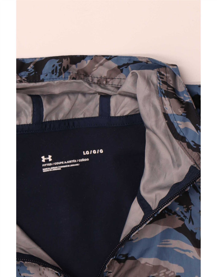 Under Armour Herre Hættetrøje Træningsdragt Top Stor Marineblå Camouflage