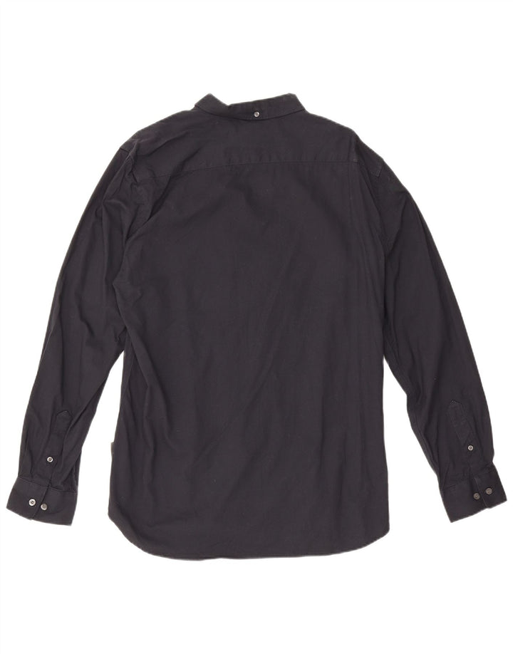 Camisa masculina French Connection grande algodão preto
