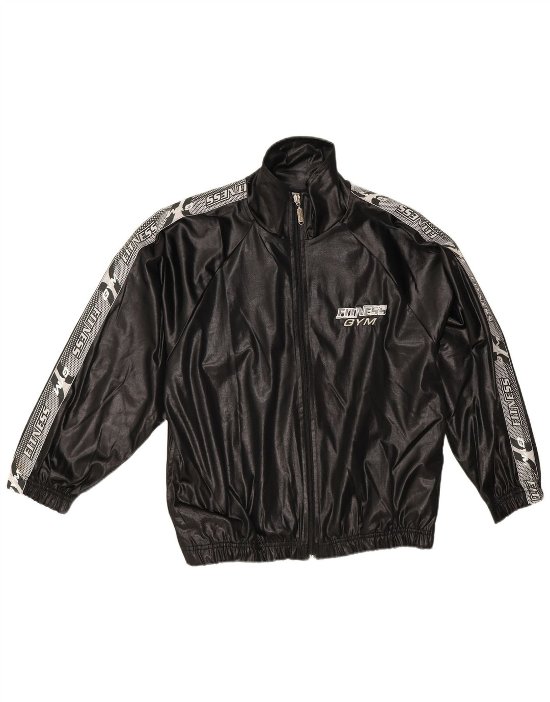 Campagnolo Womens Graphic Oversized Trainingsanzug Top Jacke UK 10 Small Schwarz