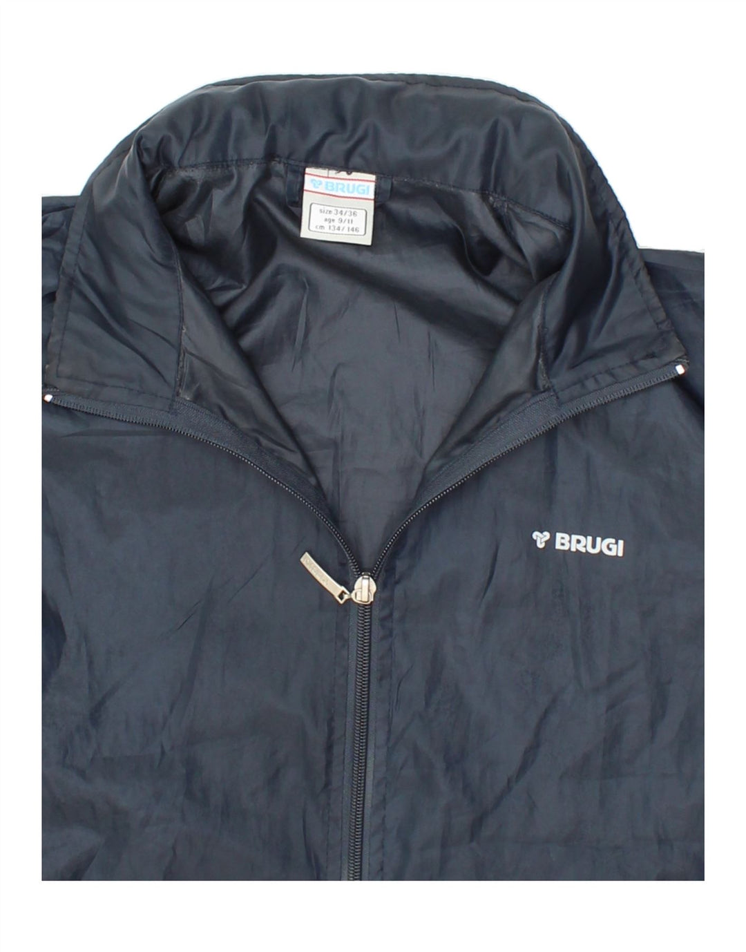 BRUGI Boys Rain Jacket 9-10 Years Navy Blue Vintage Brugi and Second-Hand Brugi from Messina Hembry 