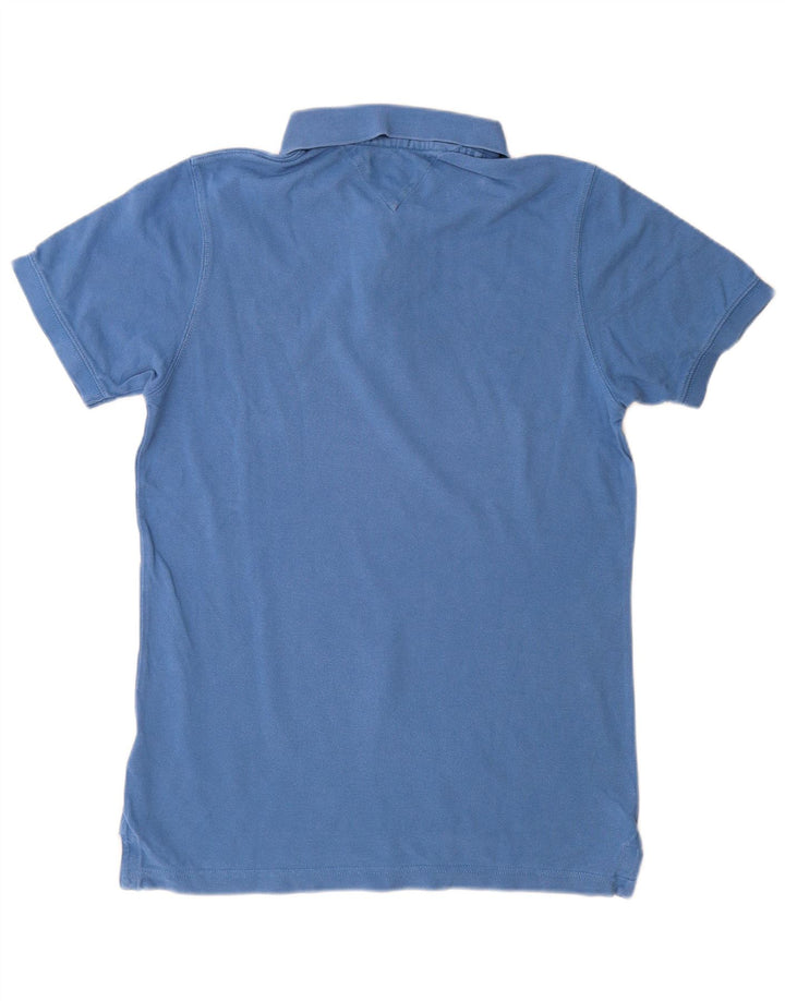 Polo da uomo Tommy Hilfiger grande in cotone blu