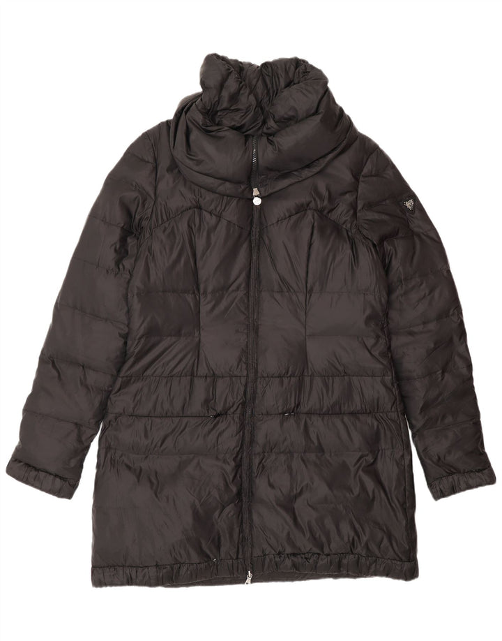 Guess Womens Polstret Frakke UK 12 Medium Sort Polyamid