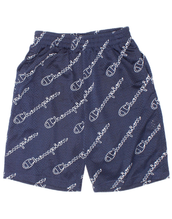 Champion Boys Graphic Sport Short 9-10 Years Medium Navy Blue Polyester