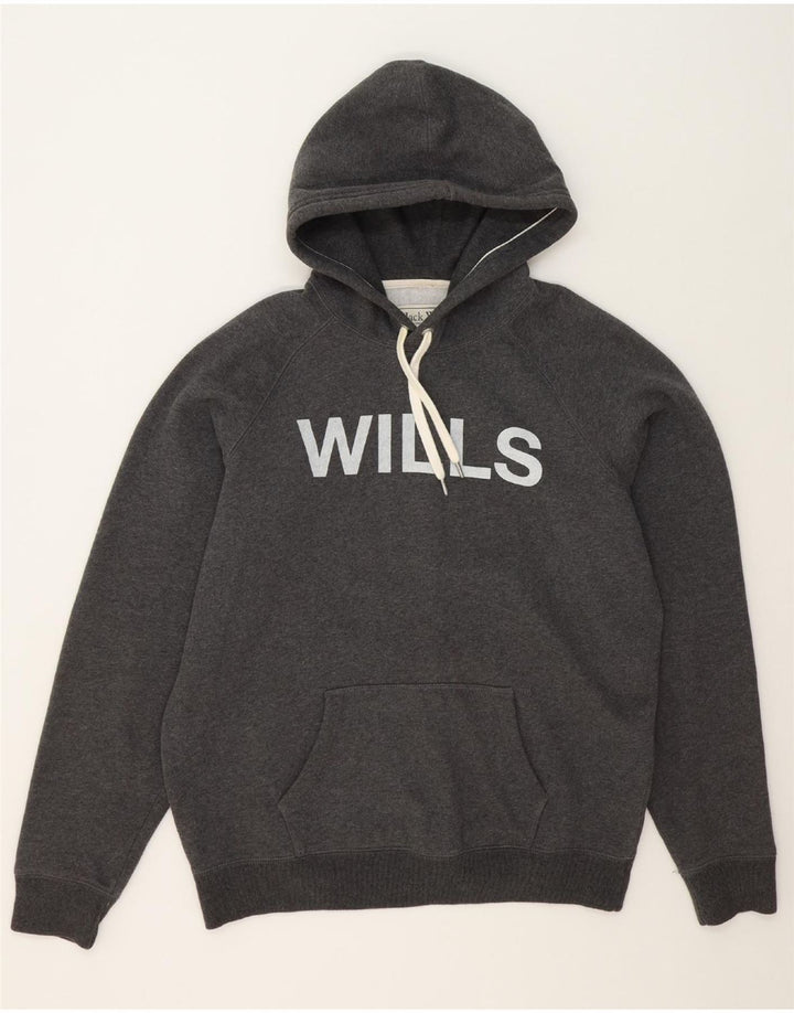 JACK WILLS Mens Graphic Hoodie Jumper Large Grey Cotton Vintage Jack Wills and Second-Hand Jack Wills from Messina Hembry 