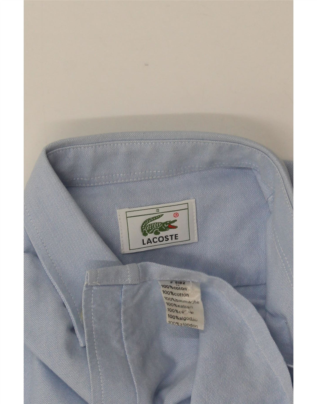 LACOSTE drengeskjorte 7-8 år blå bomuld