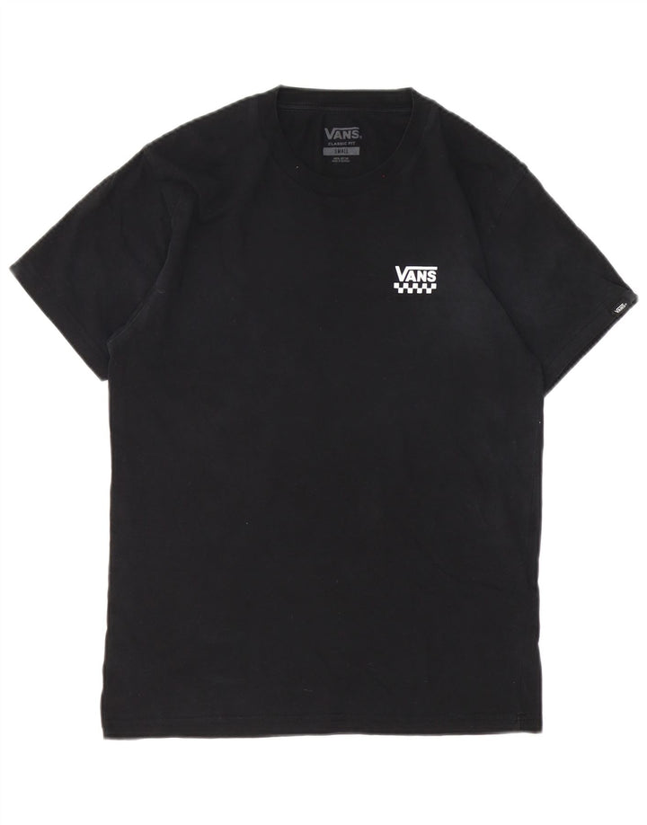 Vans Mens Classic Fit T-Shirt Top Small Black Cotton