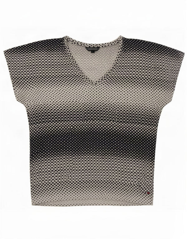 Damska koszulka oversize Tommy Hilfiger Top UK 10 Small White Spotted