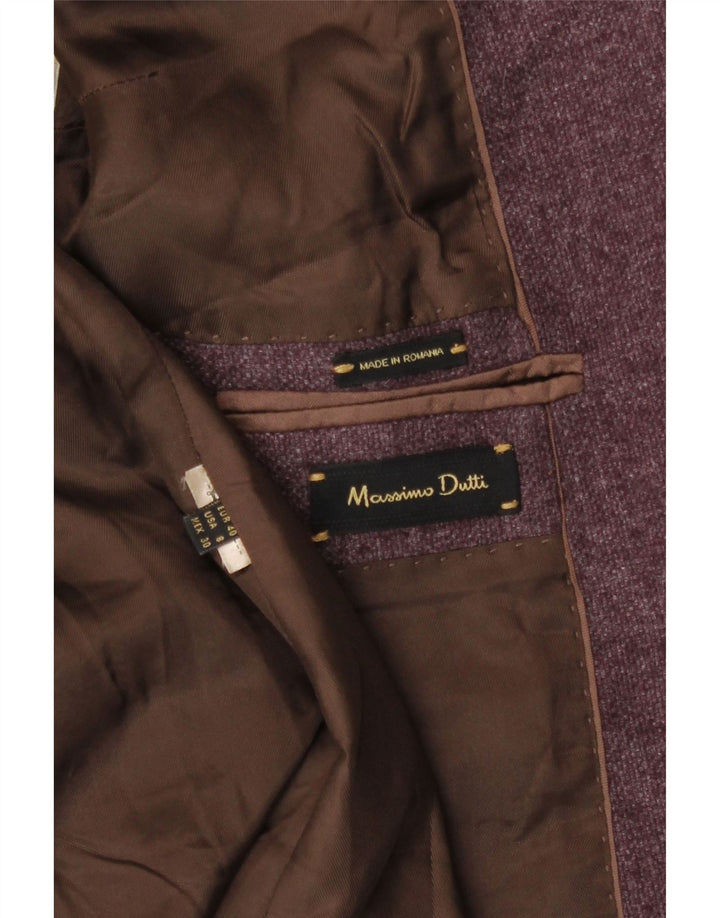 Damska marynarka zapinana na 1 guzik Massimo Dutti EU 40, średni fiolet