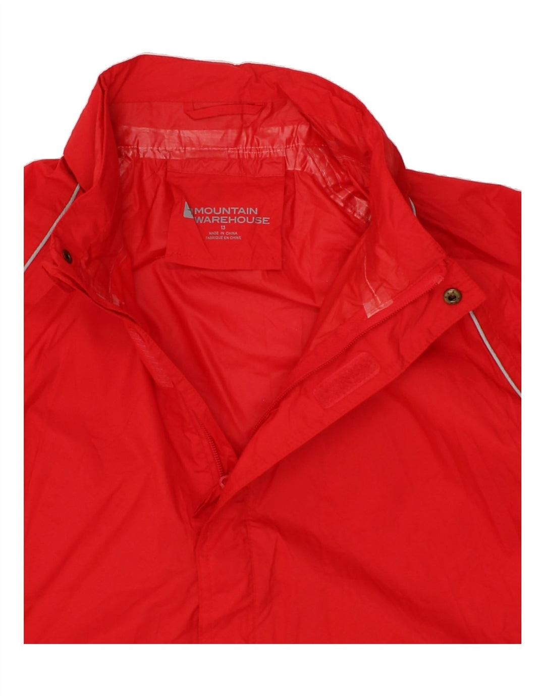 MOUNTAIN WAREHOUSE Boys Hooded Rain Jacket 12-13 Years Red Nylon Vintage Mountain Warehouse and Second-Hand Mountain Warehouse from Messina Hembry 
