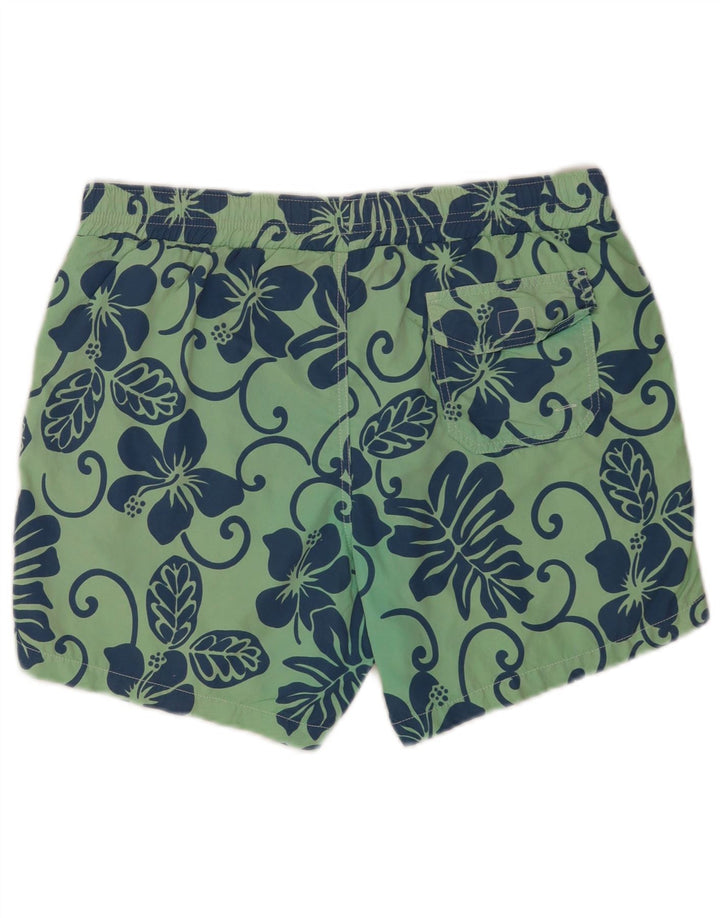 Fred Perry Mens Regular Swimming Shorts Large Green Floral Polyamide