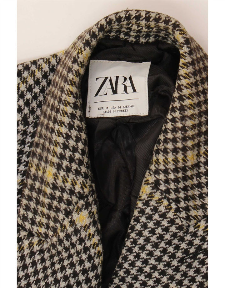 Jachetă blazer pentru bărbați Zara, cu două piepturi, UK 38 Medium Black Houndstooth